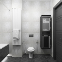 3D визуализация ванной комнаты 6.0 м2. Проект «Двойной эспрессо»