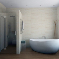3D визуализация ванной комнаты 11.8 м2. Проект «Шире круг!»
