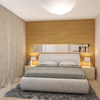 3D визуализация спальни 11.5 м2. Проект «Городские джунгли»