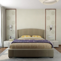 3D визуализация спальни 17.6 м2. Проект «Валентинка»