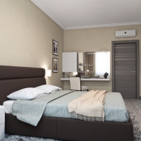 3D визуализация спальни 19.5 м2. Проект «СубМарина»