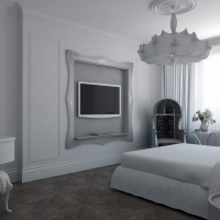 3D визуализация спальни 19.8 м2. Проект «Ласточкино гнездо»