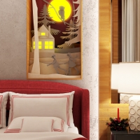 3D визуализация спальни 19.6 м2. Проект «На огонек!»