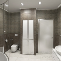 3D визуализация ванной комнаты 8.9 м2. Проект «Метаморфозы»