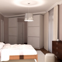 3D визуализация спальни 18.3 м2. Проект «Шагаем с Шагалом»