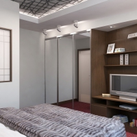 3D визуализация спальни 12.9 м2. Проект «Красный город»