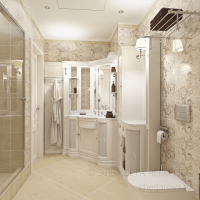 3D визуализация ванной комнаты 7.3 м2. Проект «Визерн»