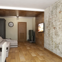 3D визуализация спальни для гостей 25.5 м2. Проект «Бригантина»