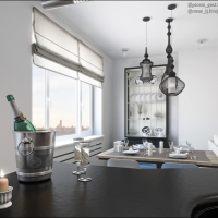 3D визуализация вариант 1. Кухня. Проект «Моя квартира»